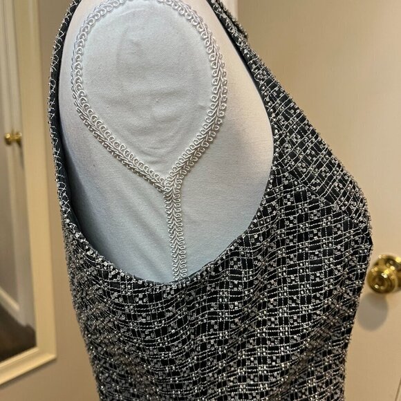 ZOLA Evening Black Fully Beaded Sleeveless Top, Size 12 - Picture 7 of 15